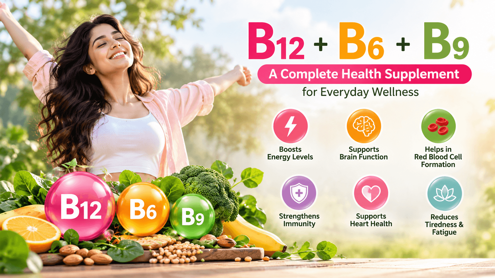 Revatak B12 + B6 + B9: A Complete Health Supplement for Energy, Brain & Nerve Support